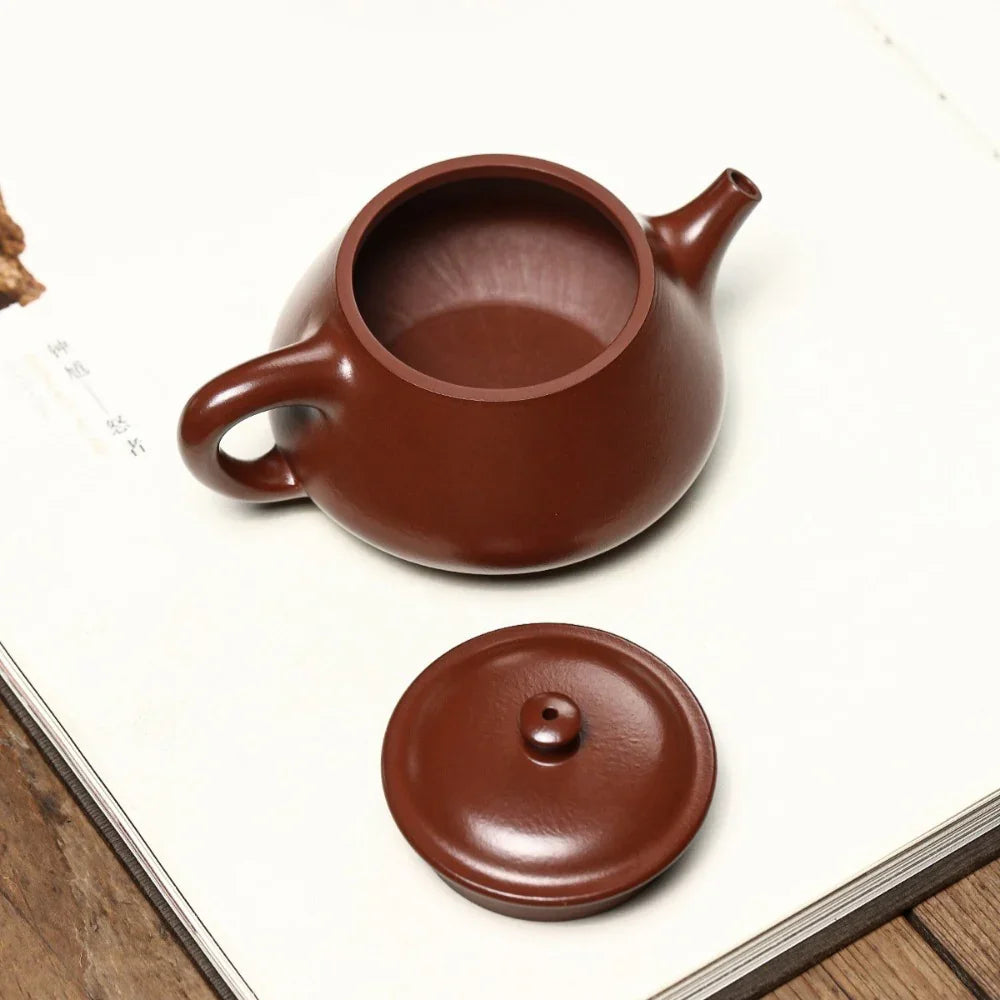Teko Yixing Zisha Buatan Tangan Sepenuhnya [Gao Piao Pot] (Zi Zhu Ni - 160ml)