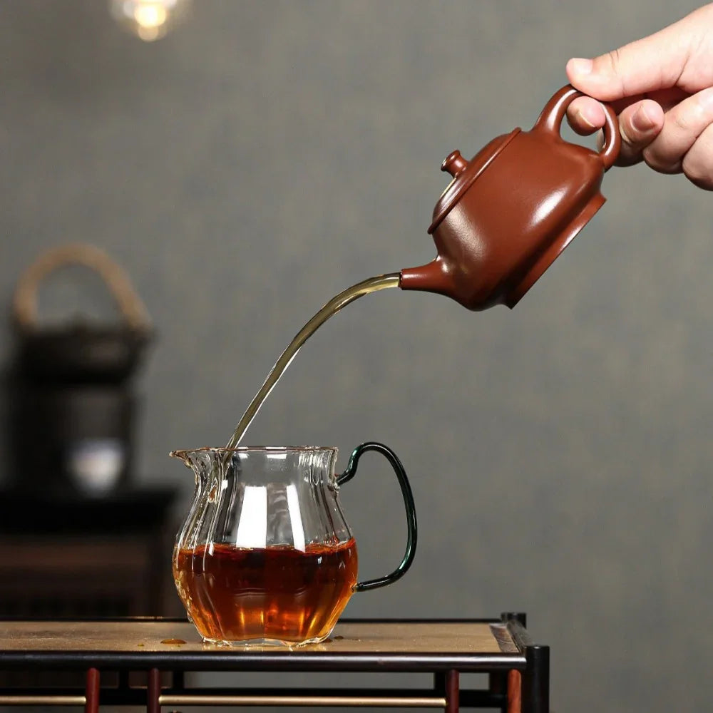 Teko Yixing Zisha Buatan Tangan Sepenuhnya [Gao Piao Pot] (Zi Zhu Ni - 160ml)