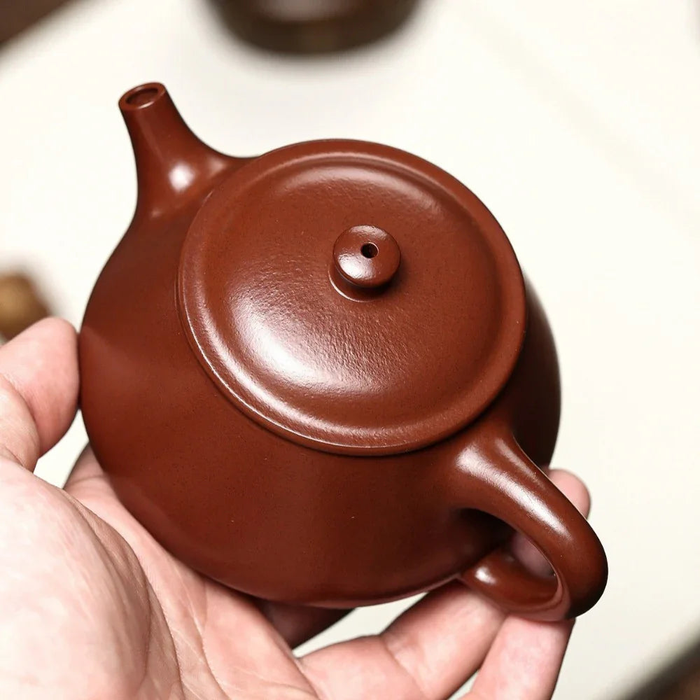 Teko Yixing Zisha Buatan Tangan Sepenuhnya [Gao Piao Pot] (Zi Zhu Ni - 160ml)
