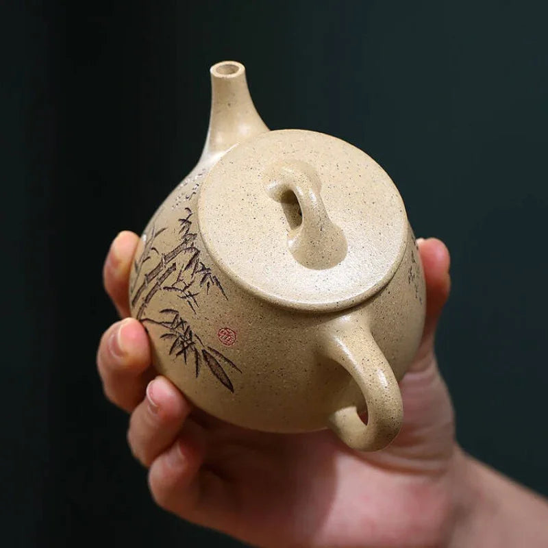 full-handmade-yixing-zisha-teapot-gao-shi-piao-pot-bensan-lu-ni-200ml-yiqin-tea-house-yiqinteahouse-com-6 - YIQIN TEA HOUSE 一沁茶舍 yiqinteahouse.com