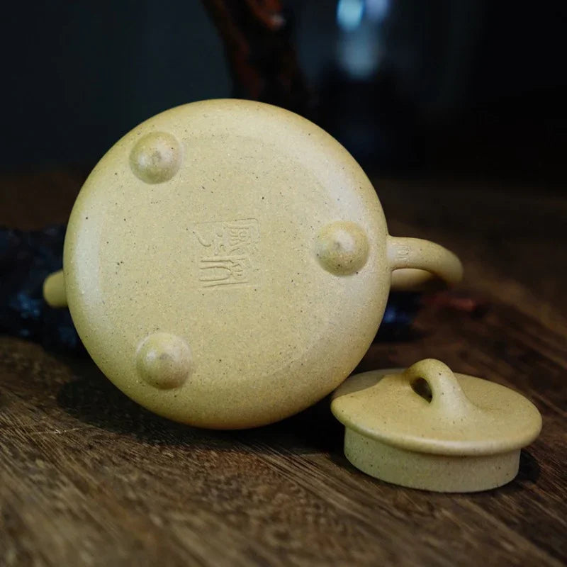 Teko Yixing Zisha Buatan Tangan Sepenuhnya [Gao Shi Piao Pot] (Bensan Lu Ni - 210ml)