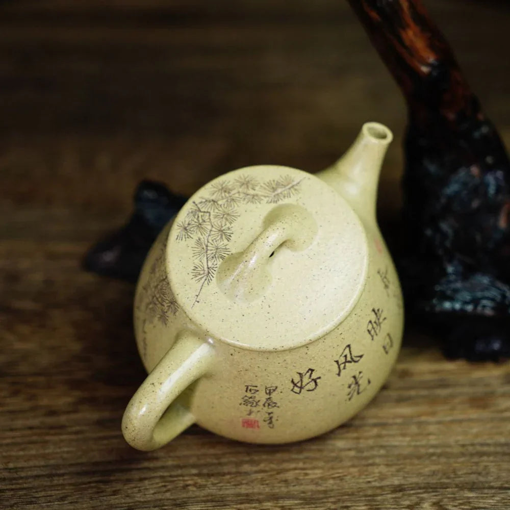 Full Handmade Yixing Zisha Teapot [Gao Shi Piao Pot] (Benson Lu Ni - 200ml) - YIQIN TEA HOUSE | yiqinteahouse.com | 200-300ml, full handmade zisha teapot, teapot, teaware