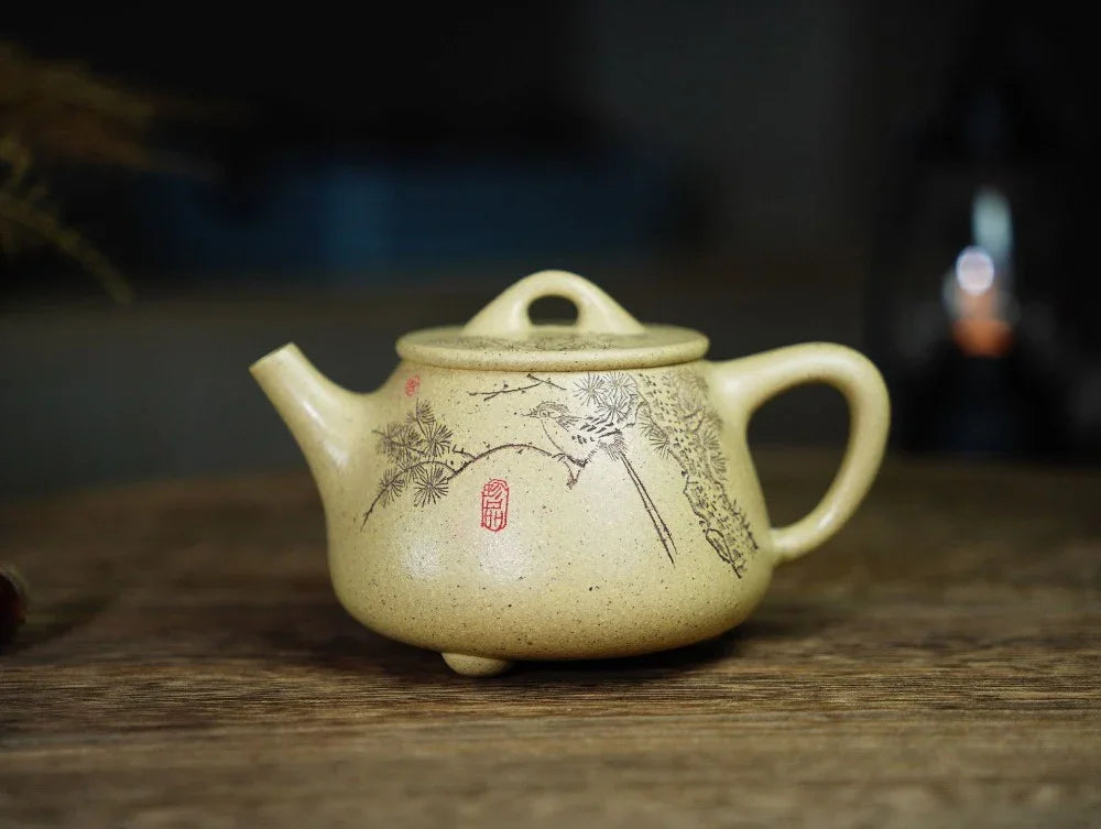 Full Handmade Yixing Zisha Teapot [Gao Shi Piao Pot] (Benson Lu Ni - 200ml) - YIQIN TEA HOUSE | yiqinteahouse.com | 200-300ml, full handmade zisha teapot, teapot, teaware
