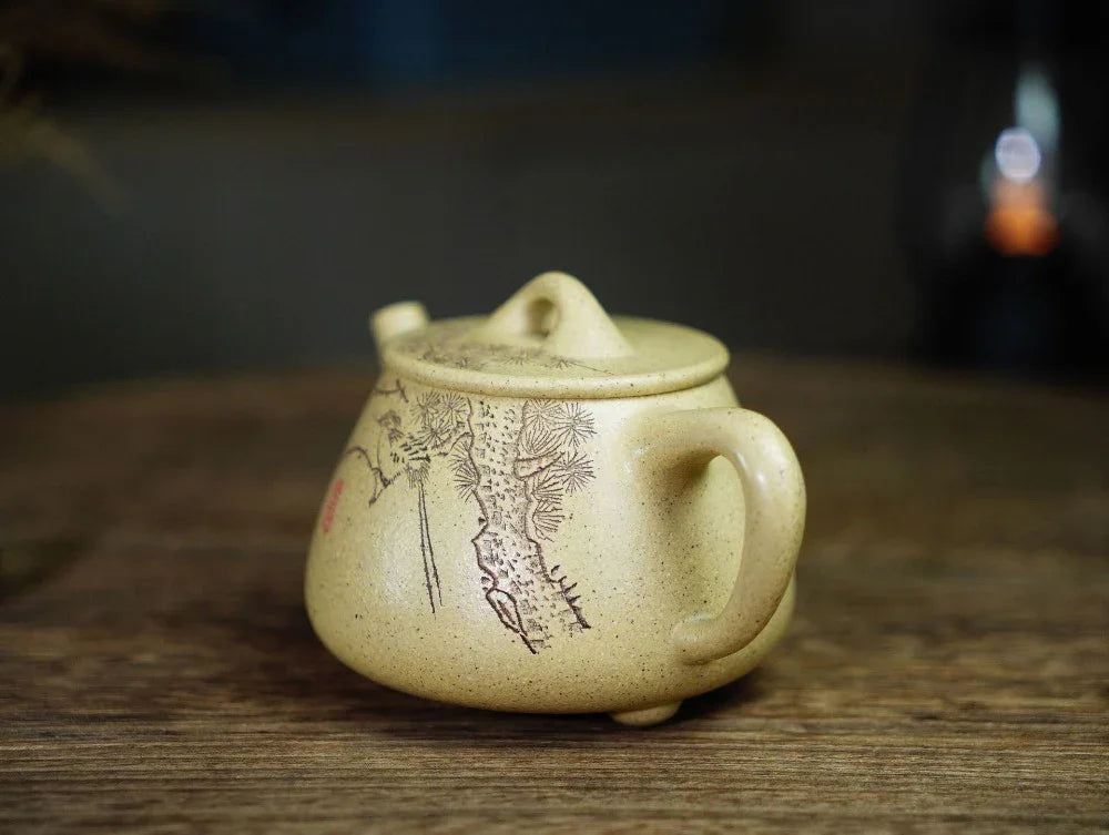 Full Handmade Yixing Zisha Teapot [Gao Shi Piao Pot] (Benson Lu Ni - 200ml) - YIQIN TEA HOUSE | yiqinteahouse.com | 200-300ml, full handmade zisha teapot, teapot, teaware
