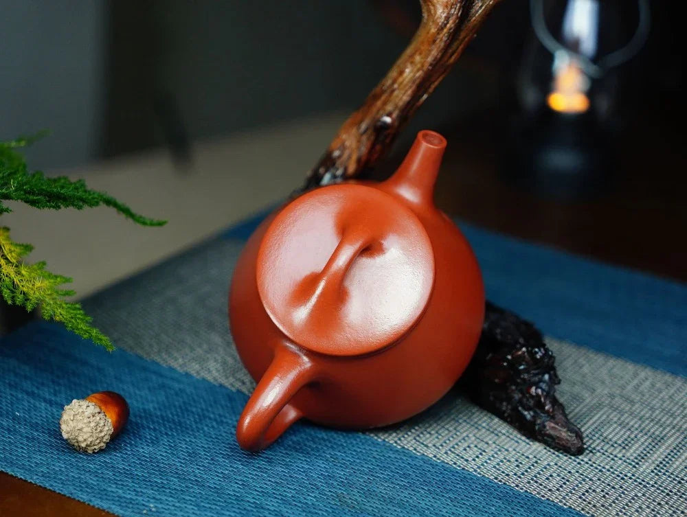 Full Handmade Yixing Zisha Teapot [Gao Shi Piao Pot] (Dahongpao - 200ml) - YIQIN TEA HOUSE | yiqinteahouse.com | 200-300ml, full handmade zisha teapot, teapot, teaware