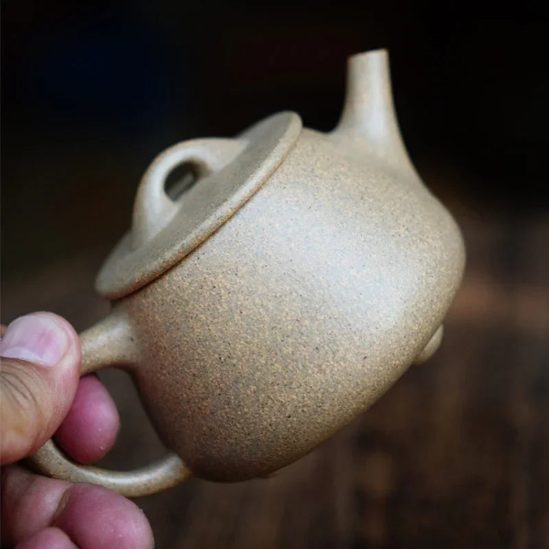 Teko Zisha Yixing Buatan Tangan Sepenuhnya [Gao Shi Piao Pot] (Qing Duan Ni - 190ml)