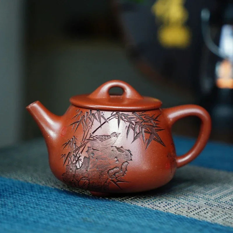 Full Handmade Yixing Zisha Teapot [Gao Shi Piao Pot] (Zhu Ni - 180ml) - YIQIN TEA HOUSE | yiqinteahouse.com | <200ml, full handmade zisha teapot, teapot, teaware