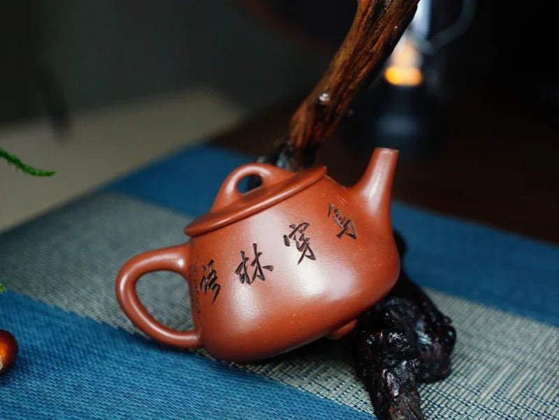 Full Handmade Yixing Zisha Teapot [Gao Shi Piao Pot] (Zhu Ni - 180ml) - YIQIN TEA HOUSE | yiqinteahouse.com | <200ml, full handmade zisha teapot, teapot, teaware