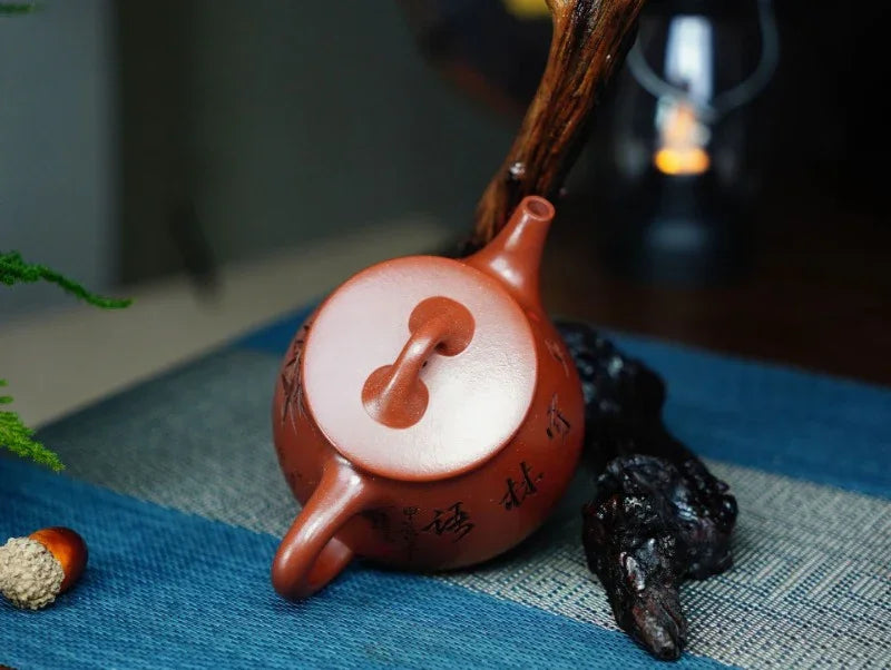 Full Handmade Yixing Zisha Teapot [Gao Shi Piao Pot] (Zhu Ni - 180ml) - YIQIN TEA HOUSE | yiqinteahouse.com | <200ml, full handmade zisha teapot, teapot, teaware