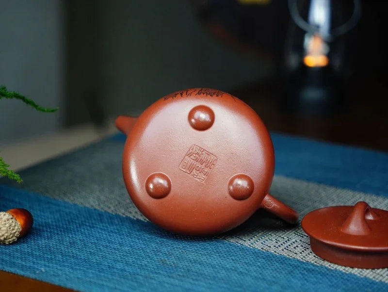 Full Handmade Yixing Zisha Teapot [Gao Shi Piao Pot] (Zhu Ni - 180ml) - YIQIN TEA HOUSE | yiqinteahouse.com | <200ml, full handmade zisha teapot, teapot, teaware
