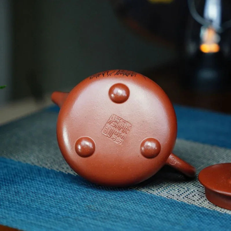 Full Handmade Yixing Zisha Teapot [Gao Shi Piao Pot] (Zhu Ni - 180ml) - YIQIN TEA HOUSE | yiqinteahouse.com | <200ml, full handmade zisha teapot, teapot, teaware
