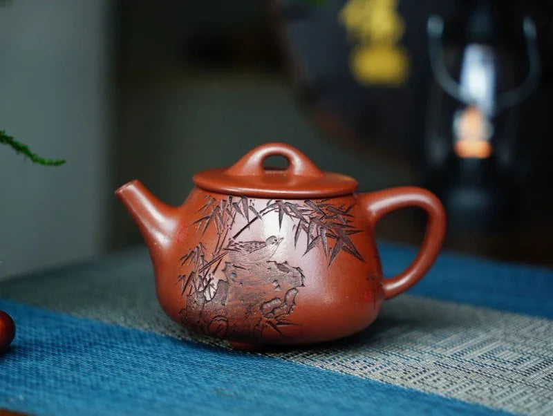 Full Handmade Yixing Zisha Teapot [Gao Shi Piao Pot] (Zhu Ni - 180ml) - YIQIN TEA HOUSE | yiqinteahouse.com | <200ml, full handmade zisha teapot, teapot, teaware