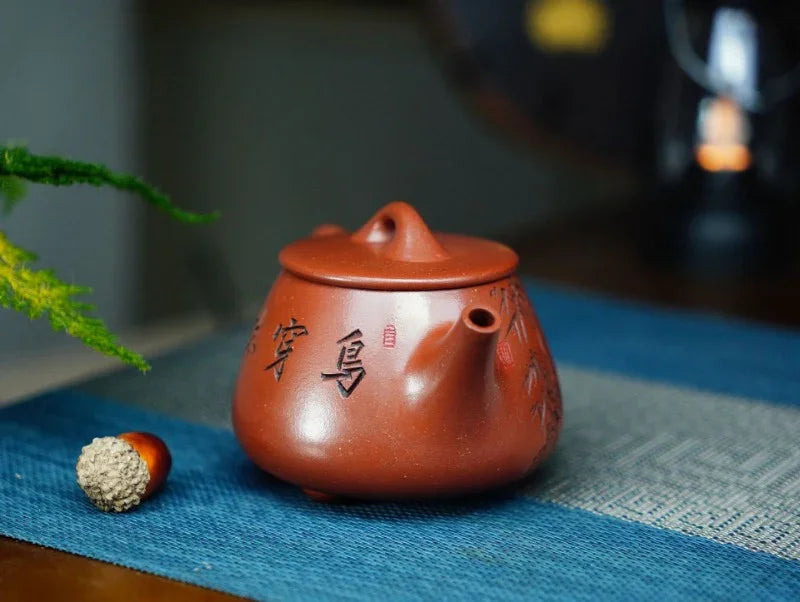 Full Handmade Yixing Zisha Teapot [Gao Shi Piao Pot] (Zhu Ni - 180ml) - YIQIN TEA HOUSE | yiqinteahouse.com | <200ml, full handmade zisha teapot, teapot, teaware