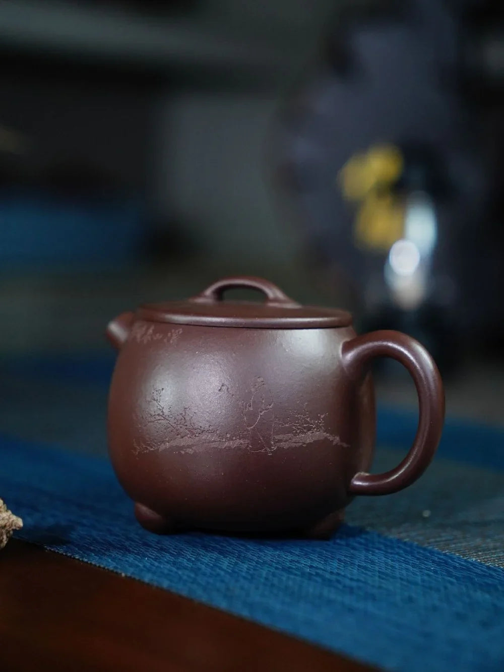 Teko Yixing Zisha Buatan Tangan Sepenuhnya [Gao Shi Piao Pot] (Zi Ni - 200ml)