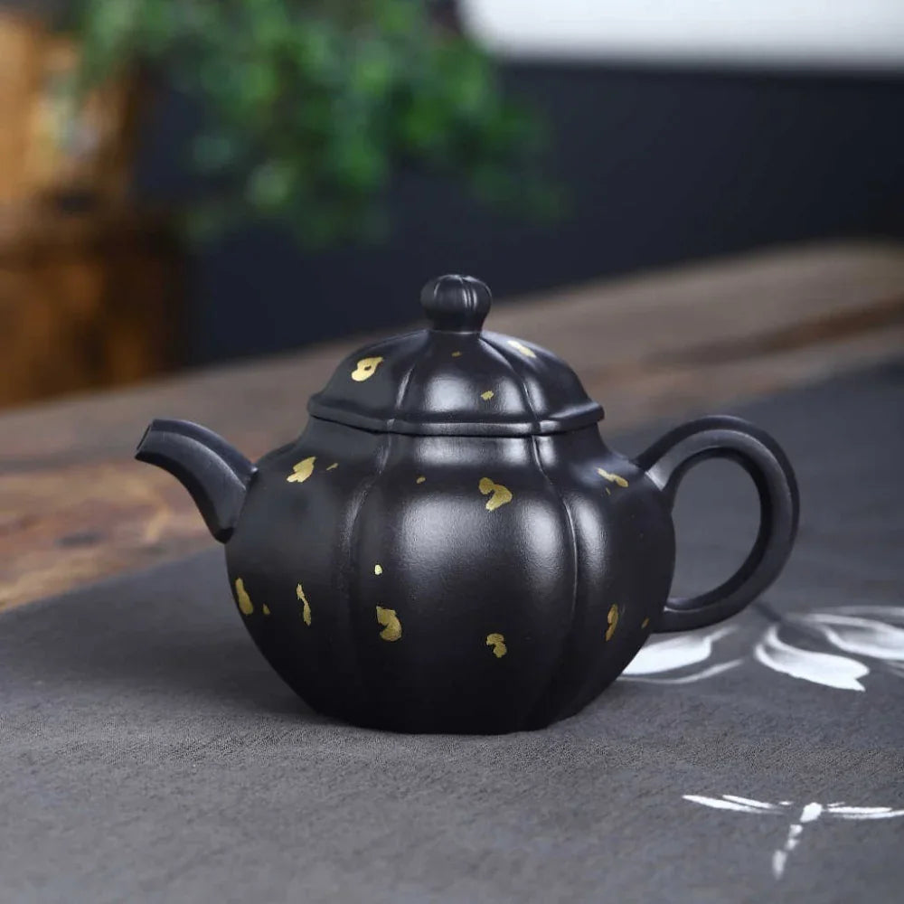 Teko Zisha Yixing Buatan Tangan Sepenuhnya [Golden Lotus Seed Pot] (Shi Huang - 300ml)