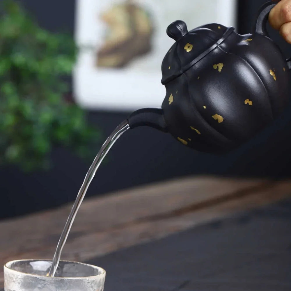 Teko Zisha Yixing Buatan Tangan Sepenuhnya [Golden Lotus Seed Pot] (Shi Huang - 300ml)