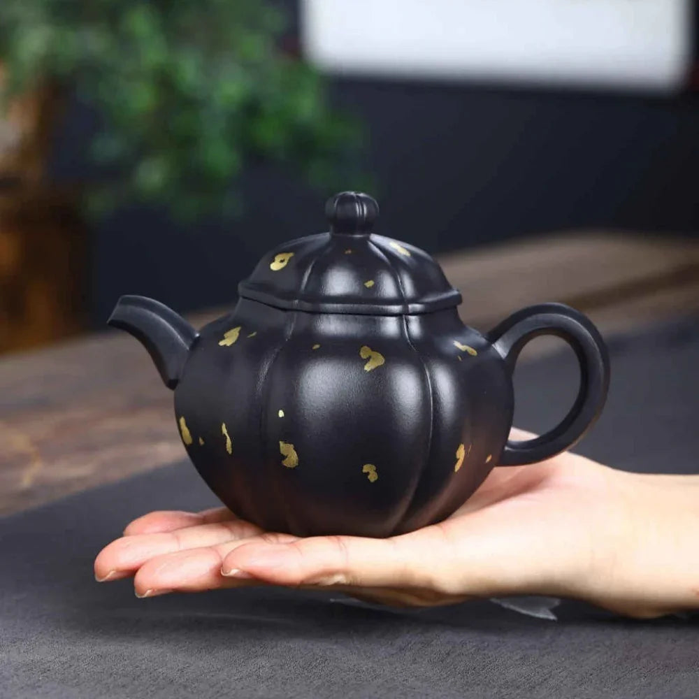 Teko Zisha Yixing Buatan Tangan Sepenuhnya [Golden Lotus Seed Pot] (Shi Huang - 300ml)