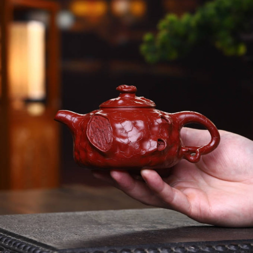 Full Handmade Yixing Zisha Teapot [Gong Chun Pot] (Dahongpao - 250ml) - YIQIN TEA HOUSE | yiqinteahouse.com | 200-250ml, full handmade zisha teapot, new arrival, teapot, teaware