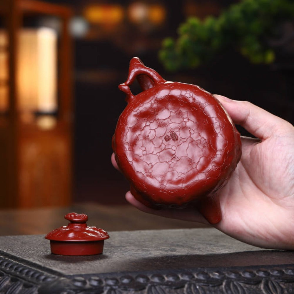 Full Handmade Yixing Zisha Teapot [Gong Chun Pot] (Dahongpao - 250ml) - YIQIN TEA HOUSE | yiqinteahouse.com | 200-250ml, full handmade zisha teapot, new arrival, teapot, teaware