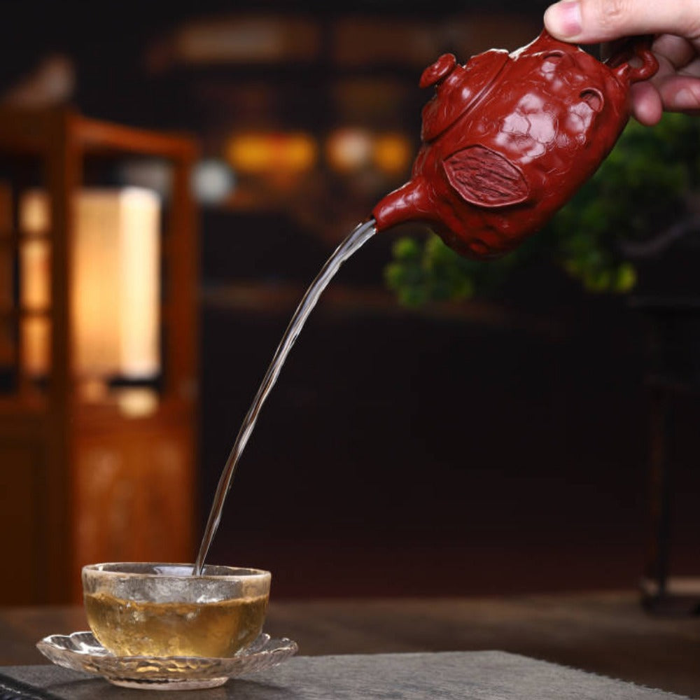 Full Handmade Yixing Zisha Teapot [Gong Chun Pot] (Dahongpao - 250ml) - YIQIN TEA HOUSE | yiqinteahouse.com | 200-250ml, full handmade zisha teapot, new arrival, teapot, teaware