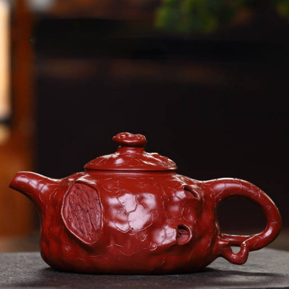 Full Handmade Yixing Zisha Teapot [Gong Chun Pot] (Dahongpao - 250ml) - YIQIN TEA HOUSE | yiqinteahouse.com | 200-250ml, full handmade zisha teapot, new arrival, teapot, teaware