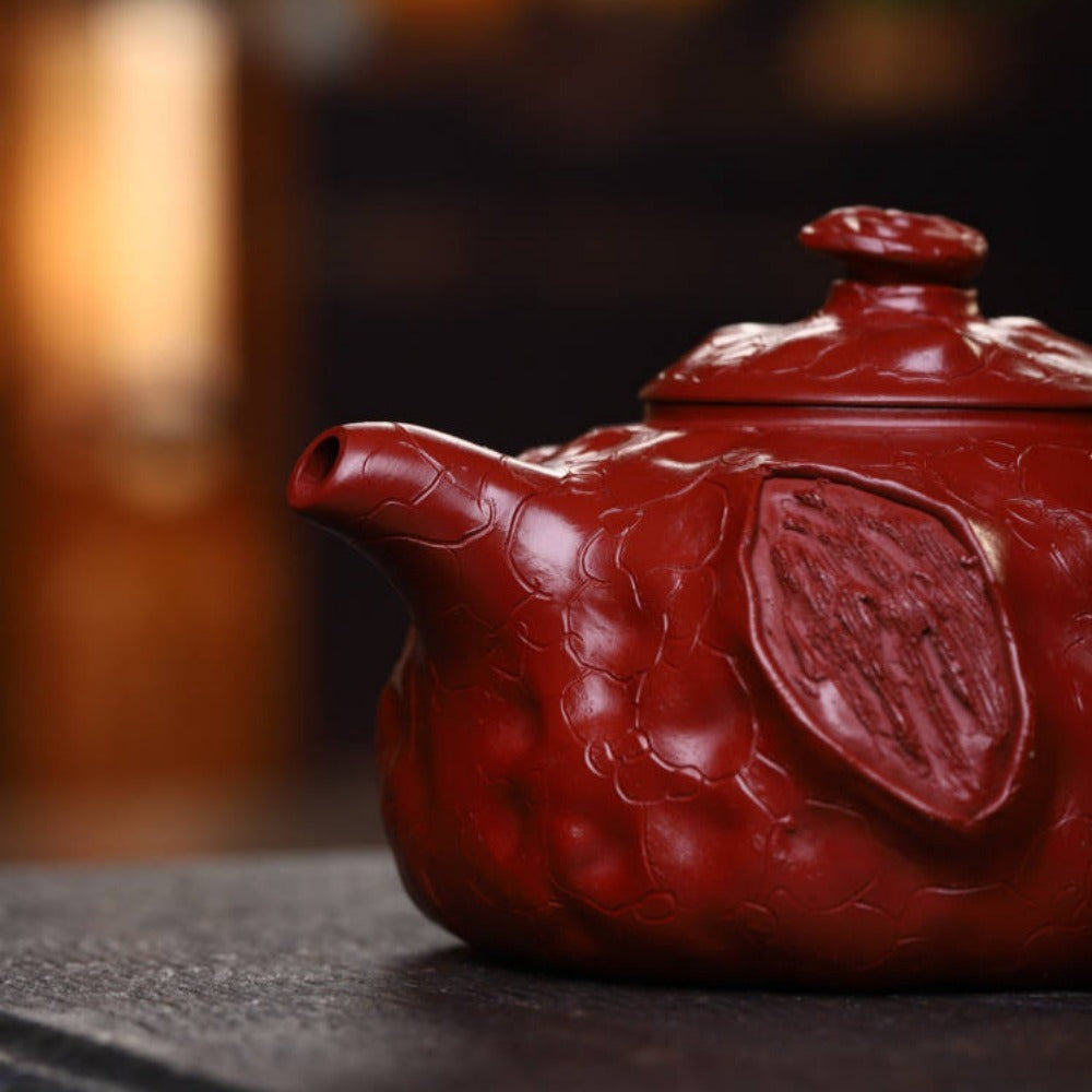 Full Handmade Yixing Zisha Teapot [Gong Chun Pot] (Dahongpao - 250ml) - YIQIN TEA HOUSE | yiqinteahouse.com | 200-250ml, full handmade zisha teapot, new arrival, teapot, teaware