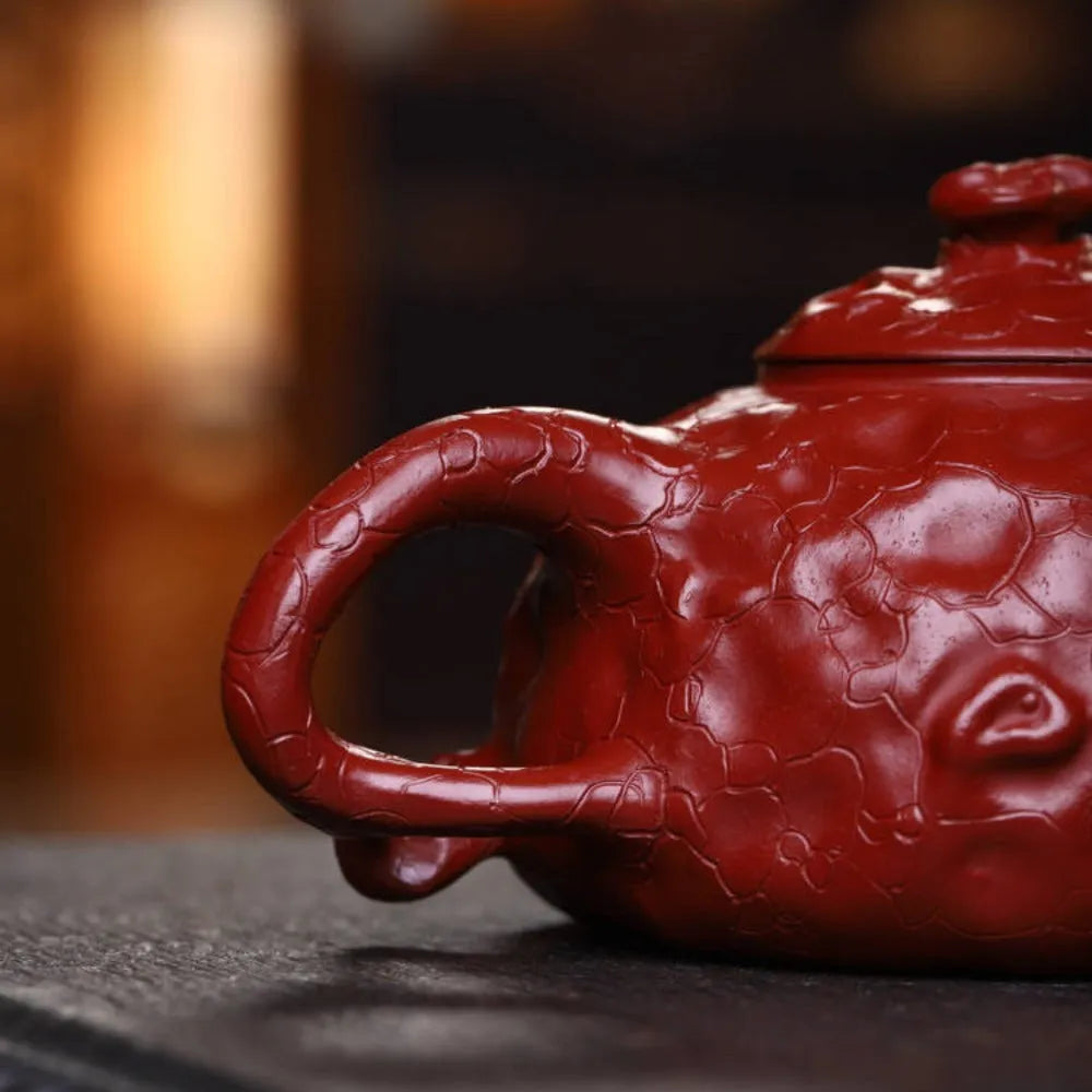 Full Handmade Yixing Zisha Teapot [Gong Chun Pot] (Dahongpao - 250ml) - YIQIN TEA HOUSE | yiqinteahouse.com | 200-250ml, full handmade zisha teapot, new arrival, teapot, teaware