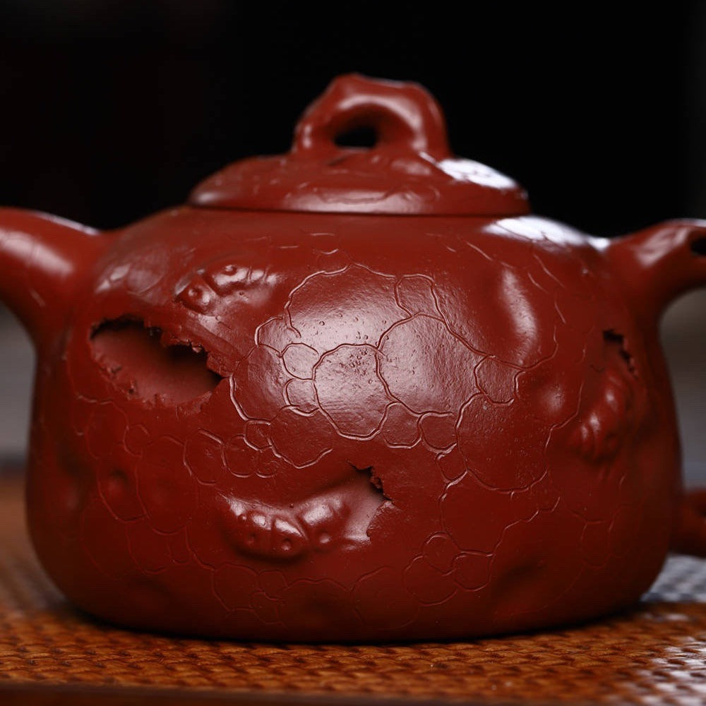 Full Handmade Yixing Zisha Teapot [Gong Chun Pot] (Dahongpao - 280ml) - YIQIN TEA HOUSE | yiqinteahouse.com | 200-300ml, full handmade zisha teapot, new arrival, teapot, teaware