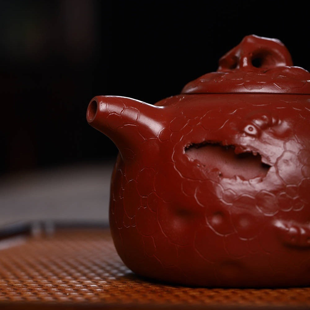 Full Handmade Yixing Zisha Teapot [Gong Chun Pot] (Dahongpao - 280ml) - YIQIN TEA HOUSE | yiqinteahouse.com | 200-300ml, full handmade zisha teapot, new arrival, teapot, teaware