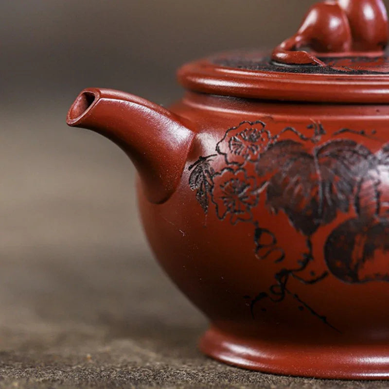 Full Handmade Yixing Zisha Teapot [Good Fortune] (Long Xue Sha - 200ml) - YIQIN TEA HOUSE | yiqinteahouse.com | 200-300ml, full handmade zisha teapot, teapot, teaware
