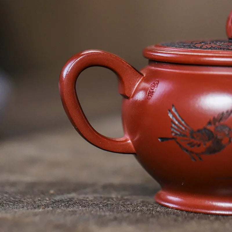 Full Handmade Yixing Zisha Teapot [Good Fortune] (Long Xue Sha - 200ml) - YIQIN TEA HOUSE | yiqinteahouse.com | 200-300ml, full handmade zisha teapot, teapot, teaware