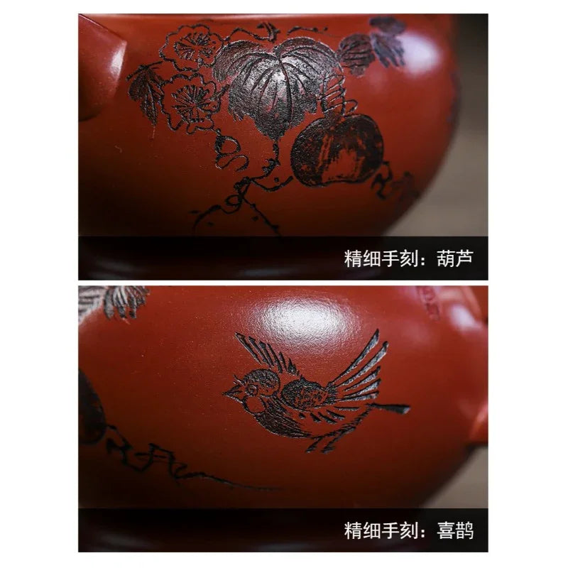 Full Handmade Yixing Zisha Teapot [Good Fortune] (Long Xue Sha - 200ml) - YIQIN TEA HOUSE | yiqinteahouse.com | 200-300ml, full handmade zisha teapot, teapot, teaware