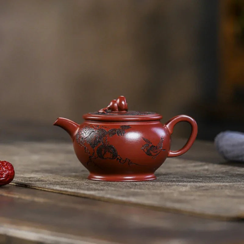 Full Handmade Yixing Zisha Teapot [Good Fortune] (Long Xue Sha - 200ml) - YIQIN TEA HOUSE | yiqinteahouse.com | 200-300ml, full handmade zisha teapot, teapot, teaware