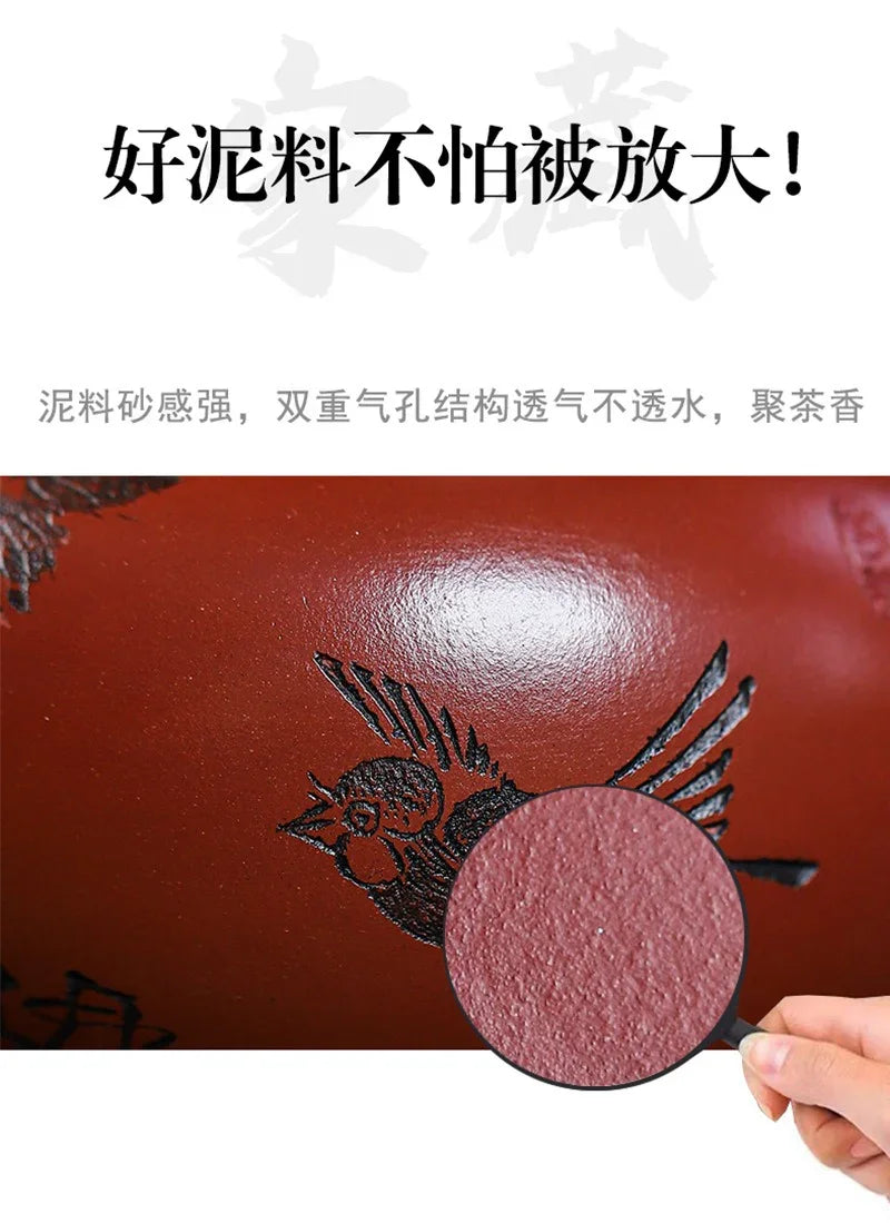 Full Handmade Yixing Zisha Teapot [Good Fortune] (Long Xue Sha - 200ml) - YIQIN TEA HOUSE | yiqinteahouse.com | 200-300ml, full handmade zisha teapot, teapot, teaware