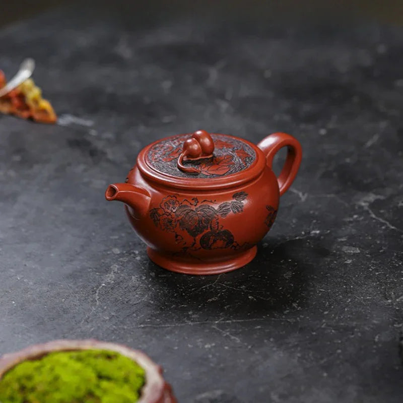 Full Handmade Yixing Zisha Teapot [Good Fortune] (Long Xue Sha - 200ml) - YIQIN TEA HOUSE | yiqinteahouse.com | 200-300ml, full handmade zisha teapot, teapot, teaware