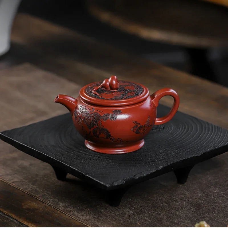 Full Handmade Yixing Zisha Teapot [Good Fortune] (Long Xue Sha - 200ml) - YIQIN TEA HOUSE | yiqinteahouse.com | 200-300ml, full handmade zisha teapot, teapot, teaware
