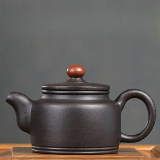 Full Handmade Yixing Zisha Teapot [Good Luck & Fortune] (Hei Ni - 140ml)