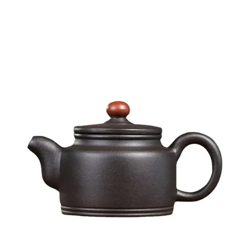 Teko Zisha Yixing Buatan Tangan Sepenuhnya [Good Luck & Fortune] (Hei Ni - 140ml)