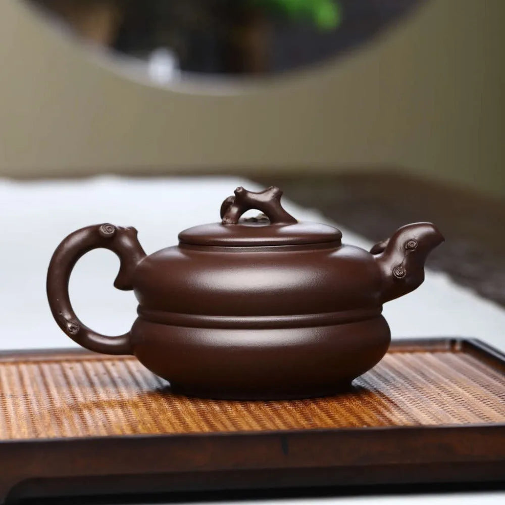 Full Handmade Yixing Zisha Teapot [Gourd Pot] (Lao Zi Ni - 360ml) - YIQIN TEA HOUSE | yiqinteahouse.com | >300ml, full handmade zisha teapot, new arrival, teapot, teaware