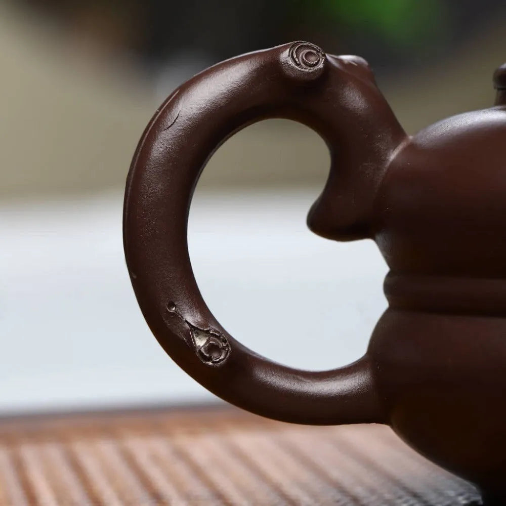 Full Handmade Yixing Zisha Teapot [Gourd Pot] (Lao Zi Ni - 360ml) - YIQIN TEA HOUSE | yiqinteahouse.com | >300ml, full handmade zisha teapot, new arrival, teapot, teaware