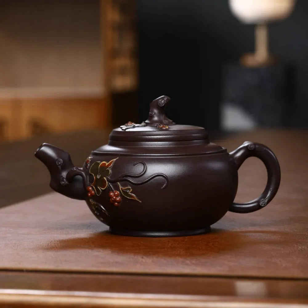 Full Handmade Yixing Zisha Teapot [Grape Pot] (Lao Zi Ni - 350ml) - YIQIN TEA HOUSE | yiqinteahouse.com | >300ml, full handmade zisha teapot, new arrival, teapot, teaware