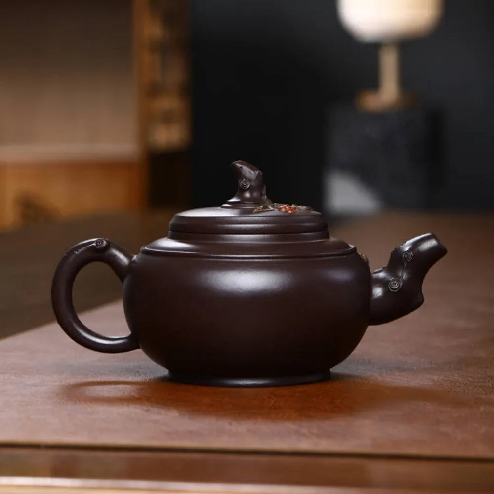 Full Handmade Yixing Zisha Teapot [Grape Pot] (Lao Zi Ni - 350ml) - YIQIN TEA HOUSE | yiqinteahouse.com | >300ml, full handmade zisha teapot, new arrival, teapot, teaware