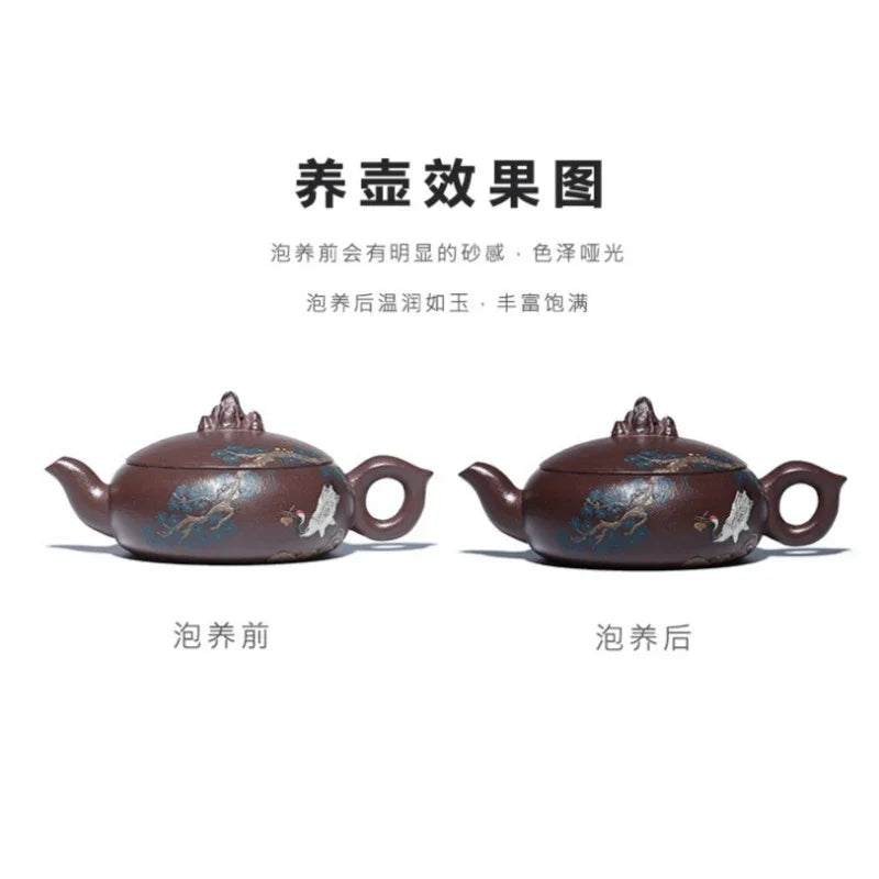 Teko Zisha Yixing Buatan Tangan Sepenuhnya [Guan Shan] (30 Mu Zi Ni - 280ml)