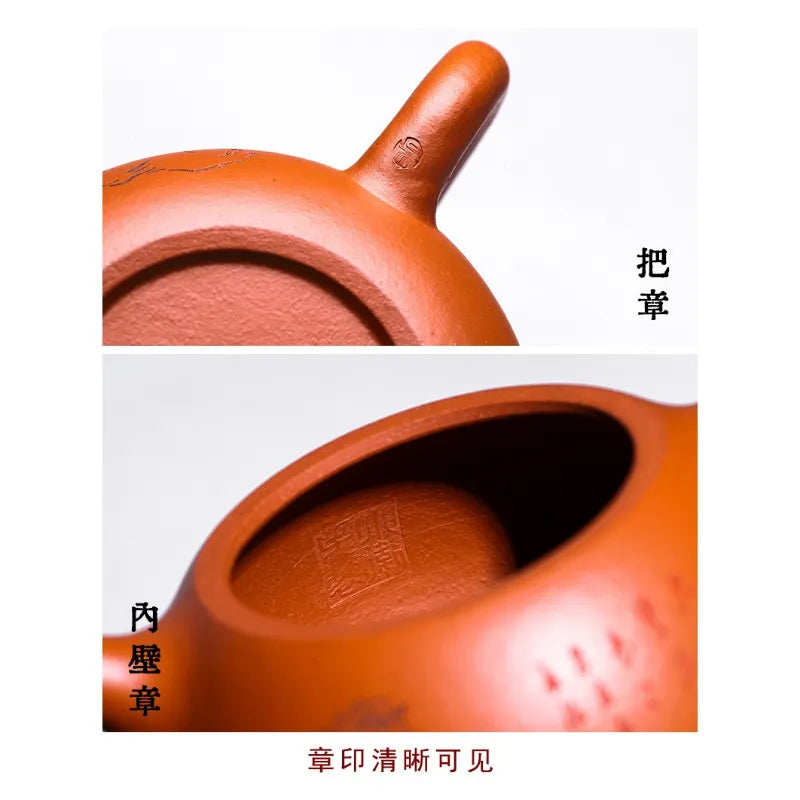 Full Handmade Yixing Zisha Teapot [Guifei Zuijiu Xishi] (Xiao Meiyao Zhu Ni - 300ml) - YIQIN TEA HOUSE | yiqinteahouse.com | 200-300ml, full handmade zisha teapot, new arrival, teapot, teaware