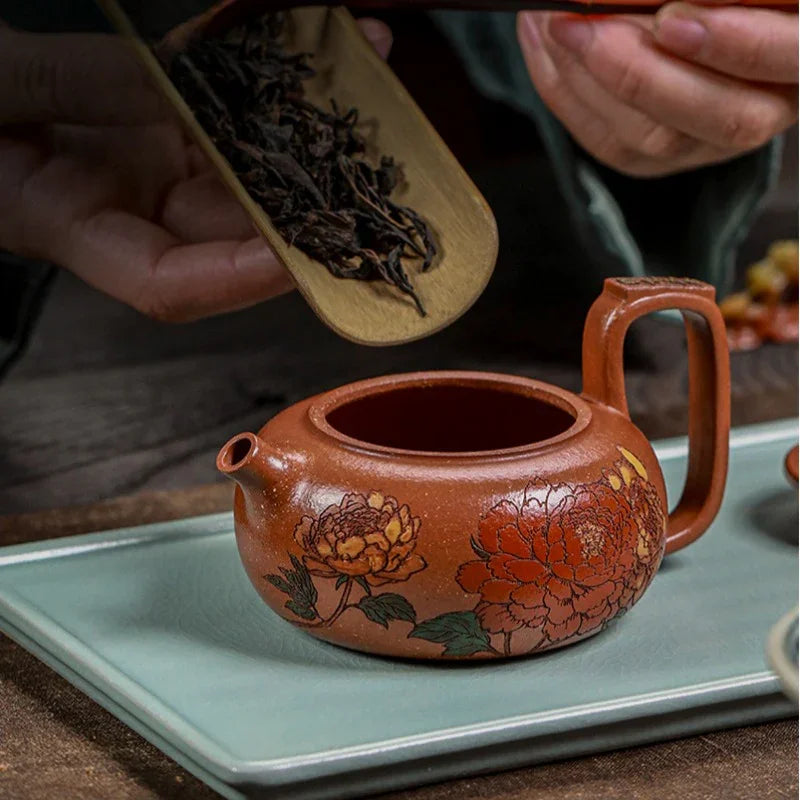 Teko Zisha Yixing Buatan Tangan Sepenuhnya [Guo Se Tian Xiang] (Jiang Po Ni - 180ml)