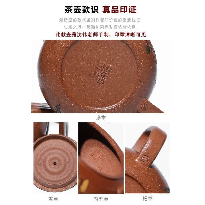 Teko Zisha Yixing Buatan Tangan Sepenuhnya [Guo Se Tian Xiang] (Jiang Po Ni - 180ml)