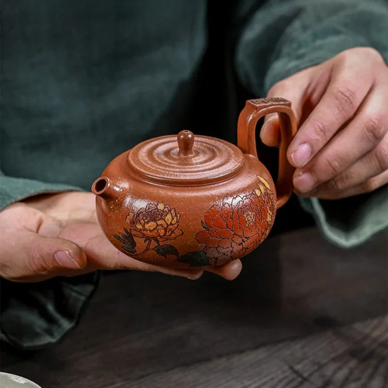 Teko Zisha Yixing Buatan Tangan Sepenuhnya [Guo Se Tian Xiang] (Jiang Po Ni - 180ml)