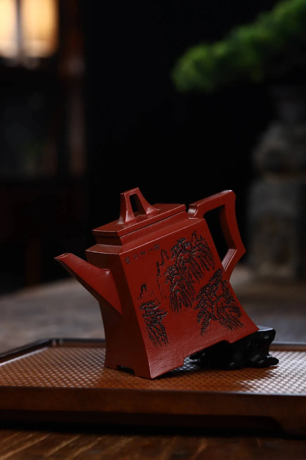 Full Handmade Yixing Zisha Teapot [Guyun Sifang Pot] (Zhu Ni - 280ml) - YIQIN TEA HOUSE | yiqinteahouse.com | 200-300ml, full handmade zisha teapot, new arrival, teapot, teaware