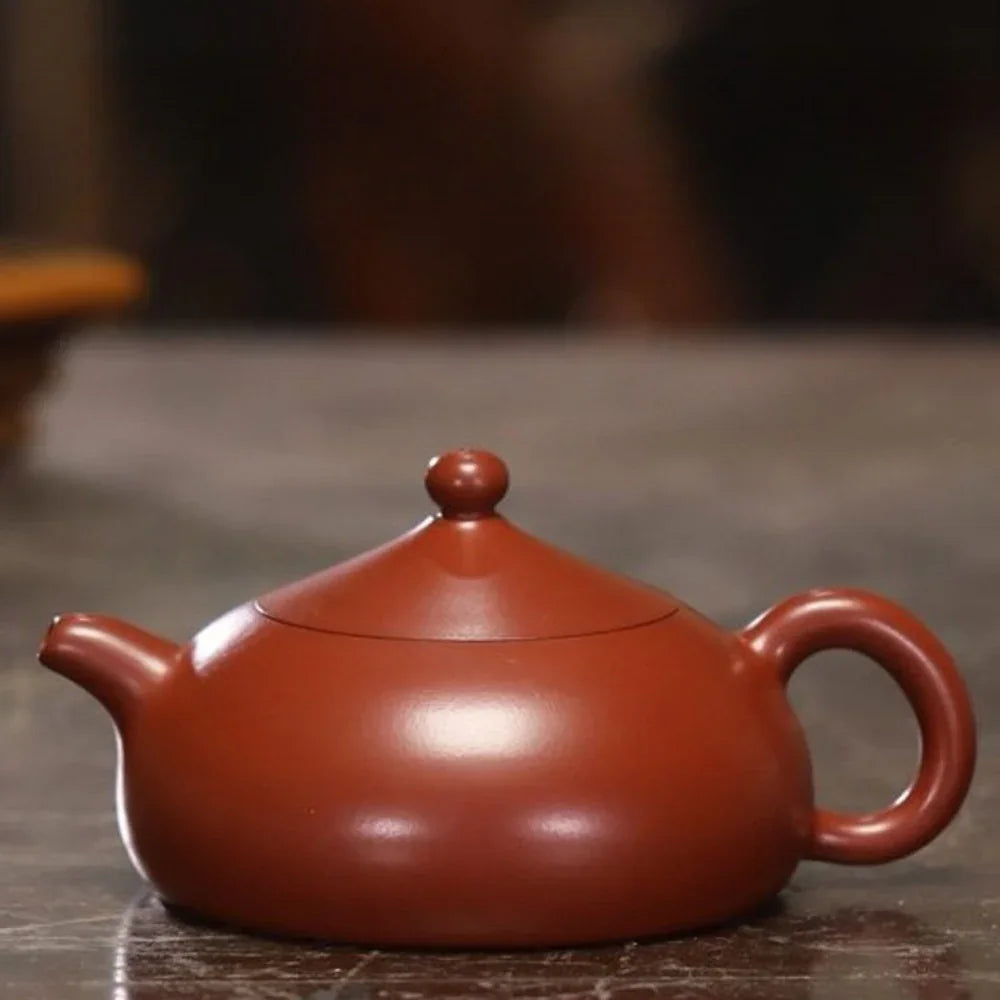 Teko Yixing Zisha Buatan Tangan Sepenuhnya [Half Moon Pot] (Dahongpao - 170ml)