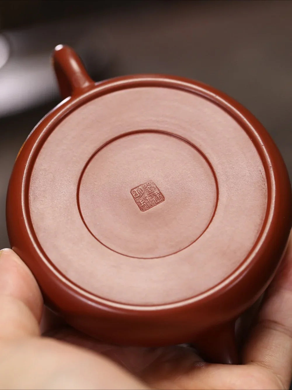 Teko Yixing Zisha Buatan Tangan Sepenuhnya [Half Moon Pot] (Dahongpao - 170ml)